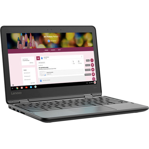 Lenovo Chromebook 300e 2nd Gen – 11.6", AMD A4-9120C 1.6GHz, 4GB RAM, 32GB SSD (Black)